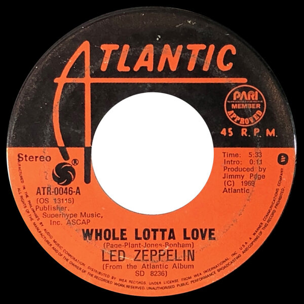 Single <br>Philippines (ATR-0046) <br>Whole Lotta Love / Living Loving Maid (#1)