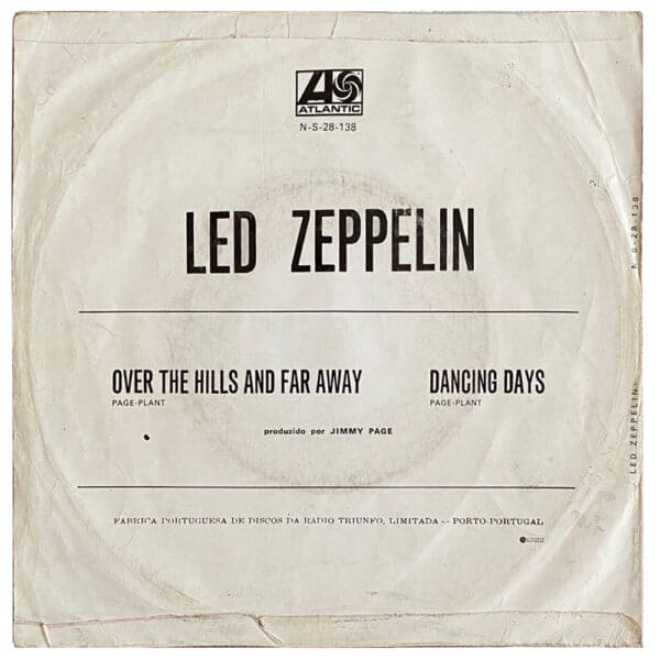 Single <br>Portugal (N-S-28-138) <br>Over The Hills and Far Away / Dancing Days (#1) - Image 2