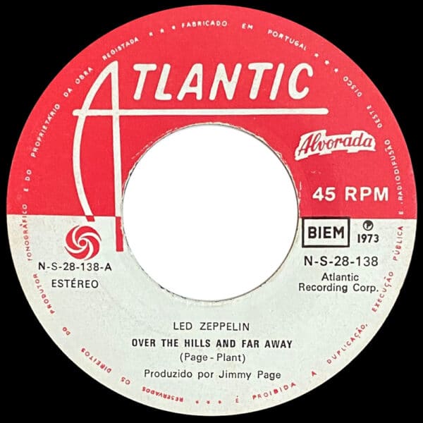 Single <br>Portugal (N-S-28-138) <br>Over The Hills and Far Away / Dancing Days (#1) - Image 3