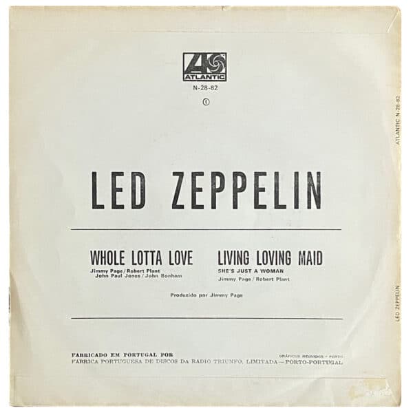 Single <br>Portugal (N-28-82) <br>Whole Lotta Love / Living Loving Maid (#1) - Image 2