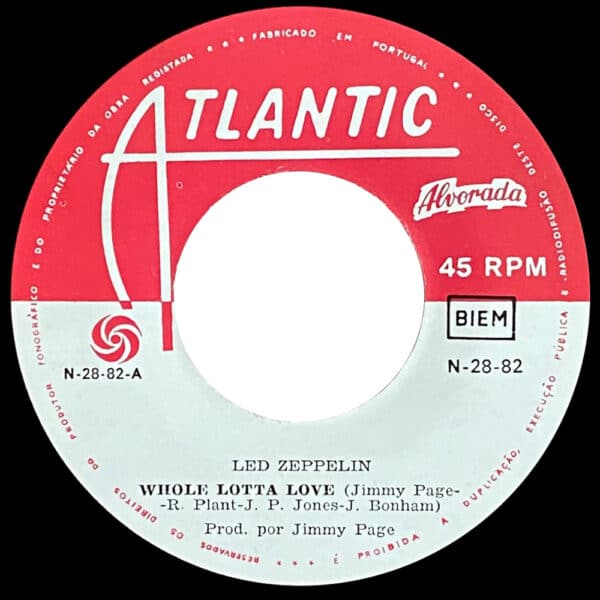 Single <br>Portugal (N-28-82) <br>Whole Lotta Love / Living Loving Maid (#1) - Image 3