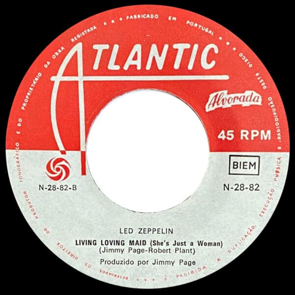 Single <br>Portugal (N-28-82) <br>Whole Lotta Love / Living Loving Maid (#4) - Image 4