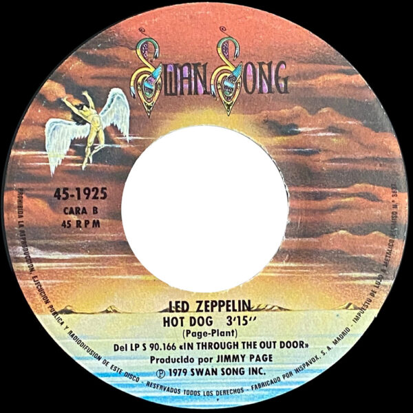 Single <br>Spain (SS45-1925) <br>Fool In The Rain / Hot Dog (#1) - Image 4