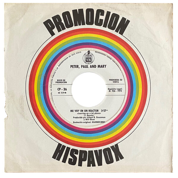 Single <br>Spain (CP-36) <br>Whole Lotta Love / Leaving On a Jet Plane (Promo) - Image 2