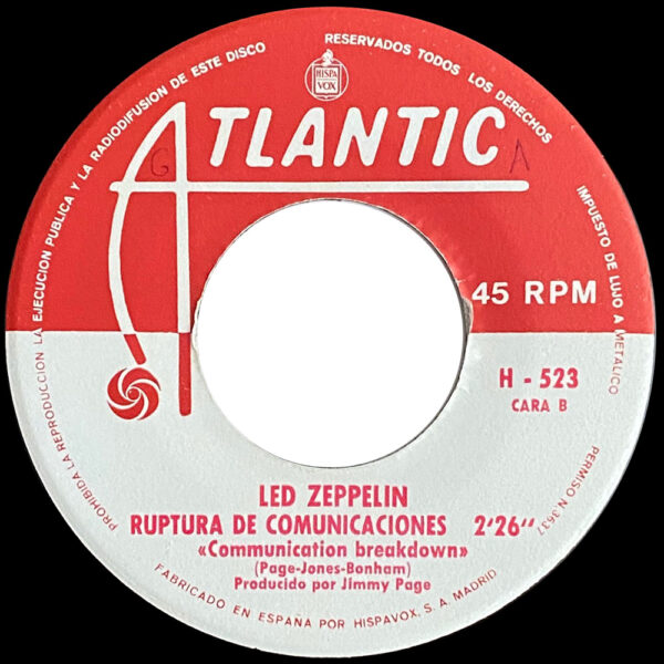 Single <br>Spain (H-523) <br>Whole Lotta Love / Communication Breakdown (#1) - Image 4