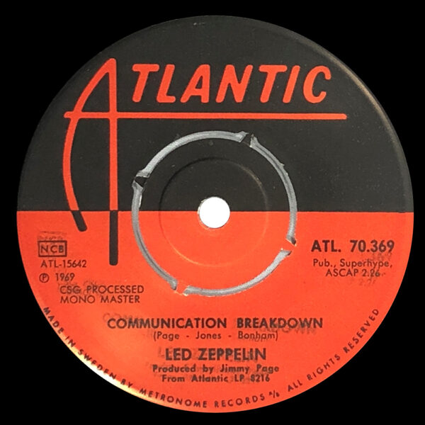 Single <br>Sweden (ATL.70.369) <br>Good Times Bad Times / Communication Breakdown - Image 2