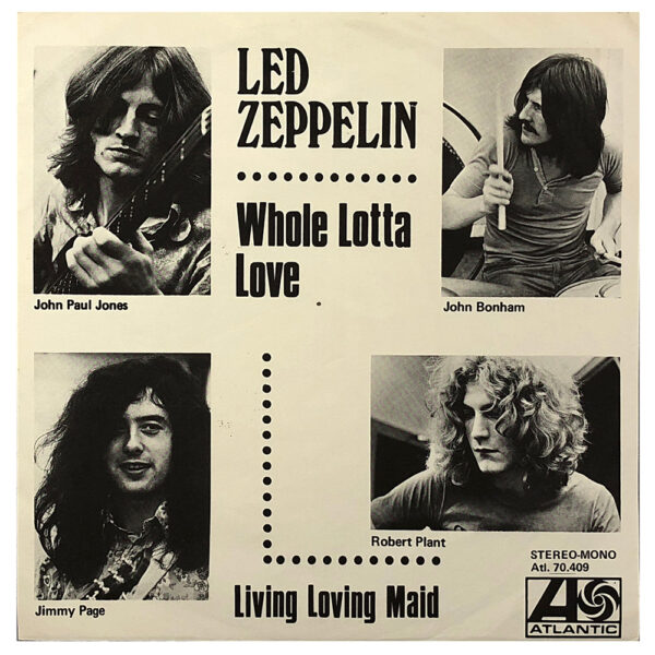 Single <br>Sweden (ATL 70.409) <br>Whole Lotta Love / Living Loving Maid (#1)