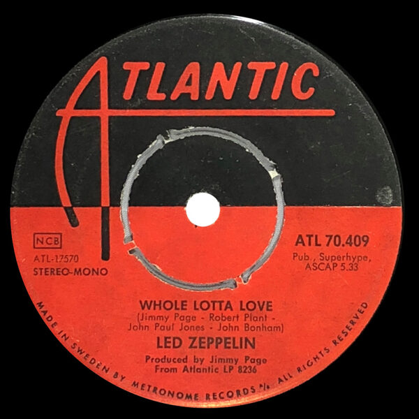 Single <br>Sweden (ATL 70.409) <br>Whole Lotta Love / Living Loving Maid (#1) - Image 4