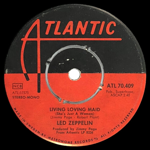 Single <br>Sweden (ATL 70.409) <br>Whole Lotta Love / Living Loving Maid (#1) - Image 3
