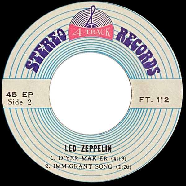 Single <br>Thailand (FT. 112) <br>Stairway To Heaven / D'yer Mak'er / Immigrant Song - Image 4