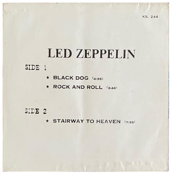 Single <br>Thailand (KS-244) <br>Black Dog / Rock and Roll / Stairway To Heaven (#1) - Image 2