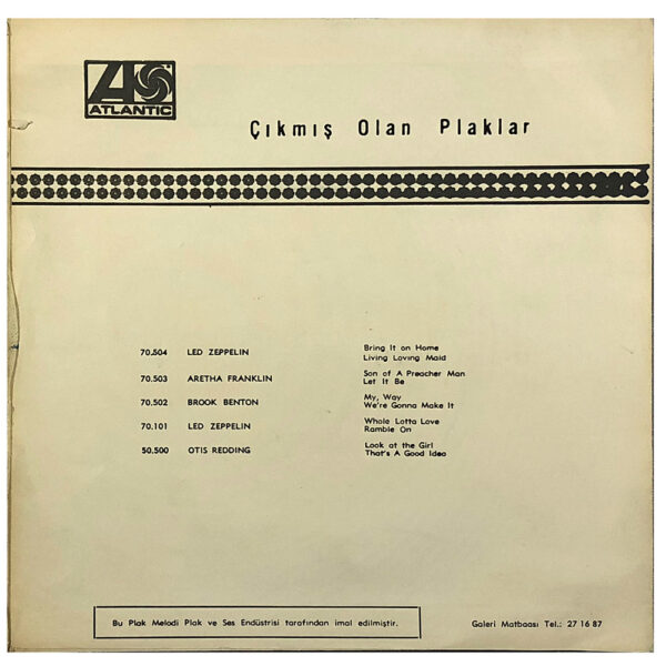 Single <br>Turkey (71505) <br>Immigrant Song / Hey, Hey, What Can I Do (#1) - Image 2
