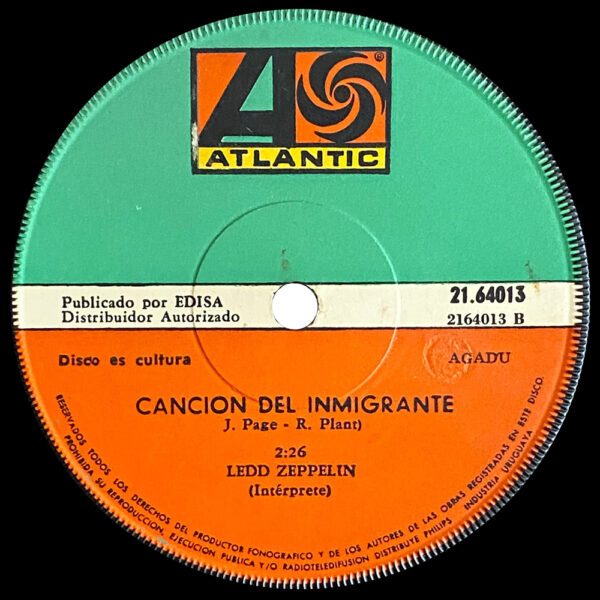 Single <br>Uruguay (21.64013) <br>Gallows Pole / Immigrant Song (#2) - Image 4