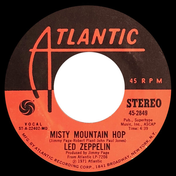 Single <br>USA (45-2849) <br>Black Dog / Misty Mountain Hop (#08) - Image 2
