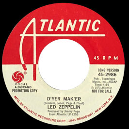 Single <br>USA (45-2986) <br>D'yer Mak'er / D'yer Mak'er (Promo #5)