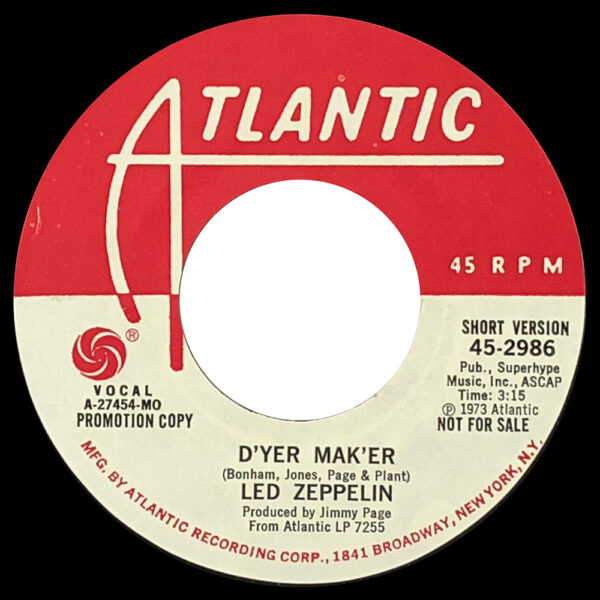 Single <br>USA (45-2986) <br>D'yer Mak'er / D'yer Mak'er (Promo #5) - Image 2