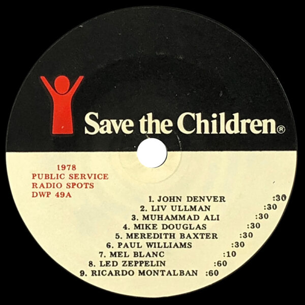 Single <br>USA (DWP 49A) <br>Save The Children 1978 Public Service Radio Spots