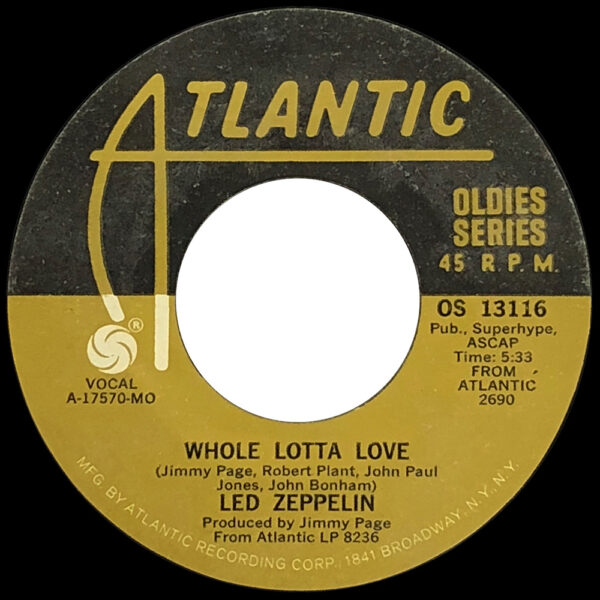 Single <br>USA (OS 13116) <br>Whole Lotta Love / Living Loving Maid (#8)