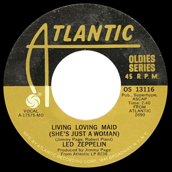 Single <br>USA (OS 13116) <br>Whole Lotta Love / Living Loving Maid (#8) - Image 2