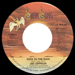 Single <br>USA (SS-71003) <br>Fool In The Rain / Hot Dog (#1)