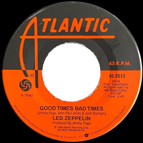Single <br>USA (45-2613) <br>Good Times Bad Times / Communication Breakdown (#7) - Image 2
