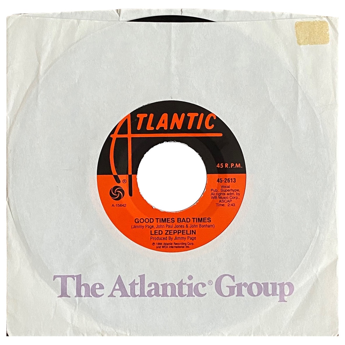 Single <br>USA (45-2613) <br>Good Times Bad Times / Communication Breakdown (#7)