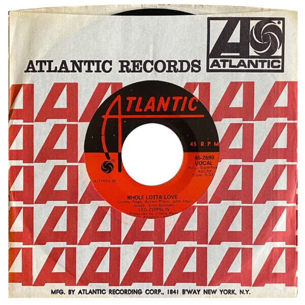 Single <br>USA (45-2690) <br>Whole Lotta Love / Living Loving Maid (#01)