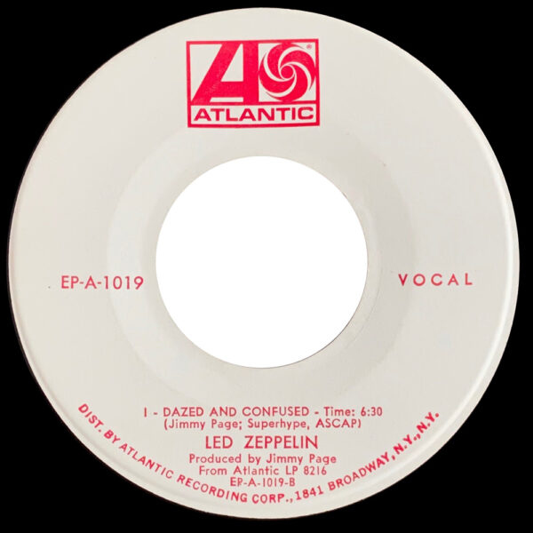Single <br>USA (EP 1019) <br>Babe, I'm Gonna Leave You / Dazed & Confused, Mono (Promo) - Image 2