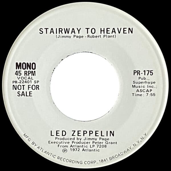 Single <br>USA (PR-175) <br>Stairway To Heaven / Stairway To Heaven (Promo) - Image 4