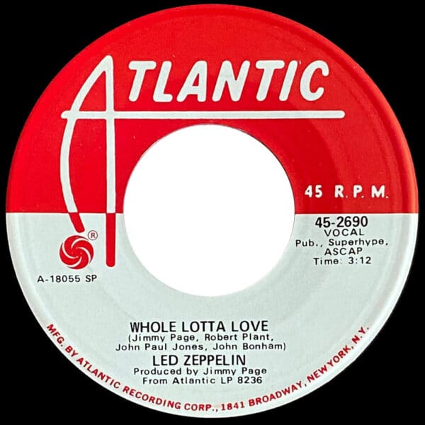 Single <br>USA (45-2690) <br>Whole Lotta Love / King Curtis (Promo #1) - Image 2