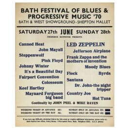 Concert Advertisement <br>1970.06.28 <br>Bath Festival, UK (Handbill)