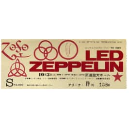 Concert Ticket <br>1972.10.03 <br>Tokyo, JP (Red)