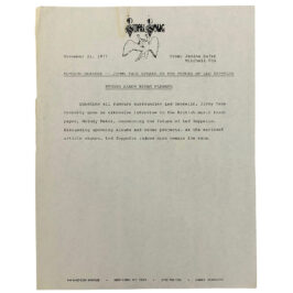 Press Release (1977) <br>"Rumors Quashed" (USA)