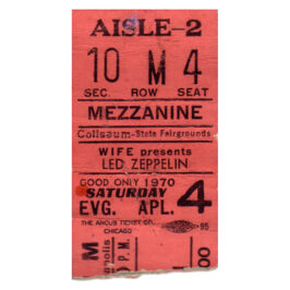 Concert Ticket <br>1970.04.04 <br>Indianapolis, IN