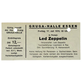Concert Ticket <br>1970.07.17 <br>Essen, DE