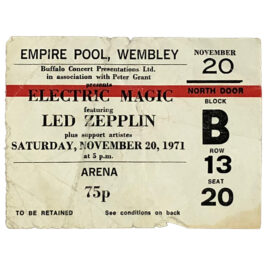 Concert Ticket <br>1971.11.20 <br>London, UK