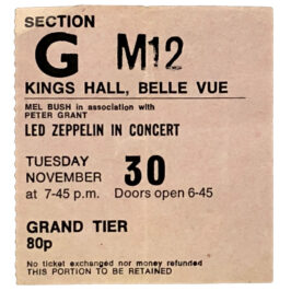 Concert Ticket <br>1971.11.30 <br>Manchester, UK
