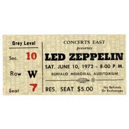 Concert Ticket <br>1972.06.10 <br>Buffalo, NY