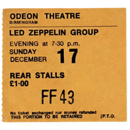 Concert Ticket <br>1972.12.17 <br>Birmingham, UK