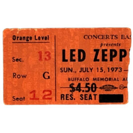 Concert Ticket <br>1973.07.15 <br>Buffalo, NY