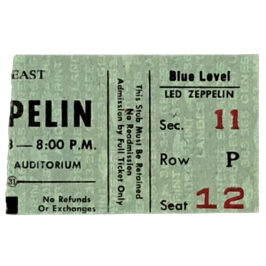 Concert Ticket <br>1973.07.15 <br>Buffalo, NY