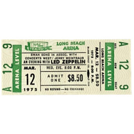 Concert Ticket <br>1975.03.12 <br>Long Beach, CA
