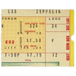 Concert Ticket <br>1975.03.24 <br>Los Angeles, CA