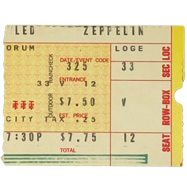 Concert Ticket <br>1975.03.25 <br>Los Angeles, CA