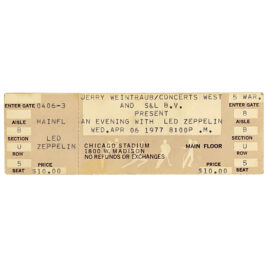 Concert Ticket <br>1977.04.06 <br>Chicago, IL