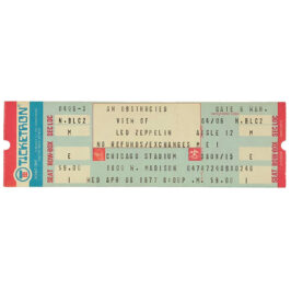 Concert Ticket <br>1977.04.06 <br>Chicago, IL