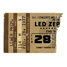 Concert Ticket <br>1977.05.21 <br>Houston, TX