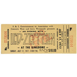 Concert Ticket <br>1977.07.17 <br>Seattle, WA