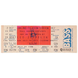 Concert Ticket <br>1977.07.24 <br>Oakland, CA
