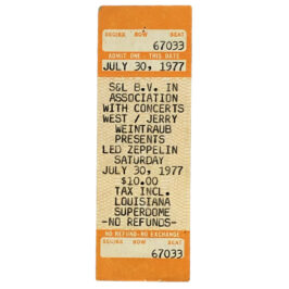 Concert Ticket <br>1977.07.30 <br>New Orleans, LA